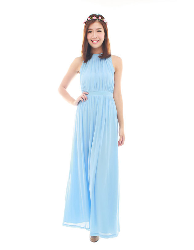 Paris Maxi Dress in Powder Blue